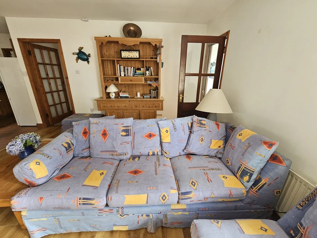 Two piece  corner contemporary   design sofa with - Image 4