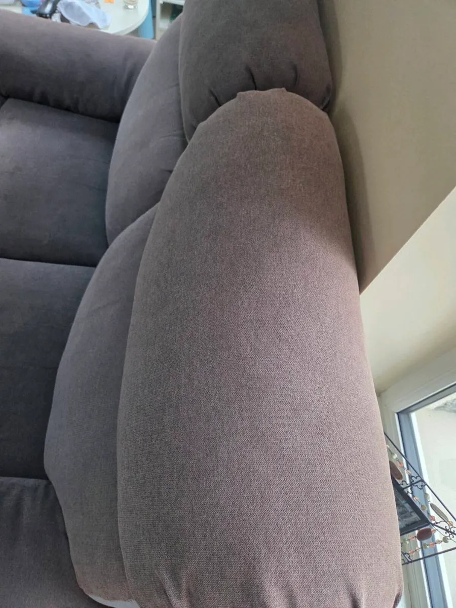 Grey 2 seater recliner - Image 2