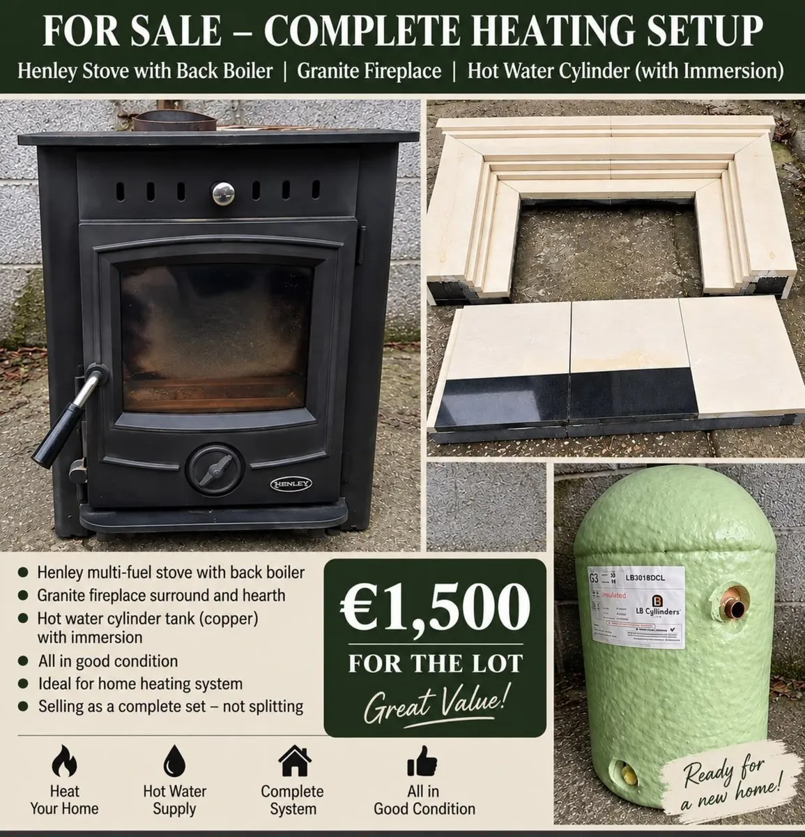 Complete heating setup