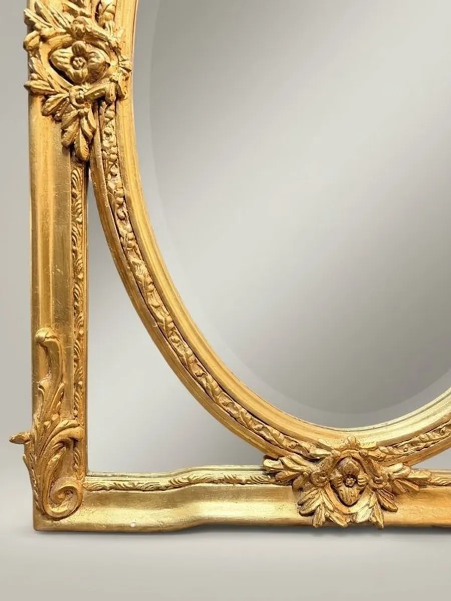 Magnificent French-Style Gilt Section Mirror - Image 3