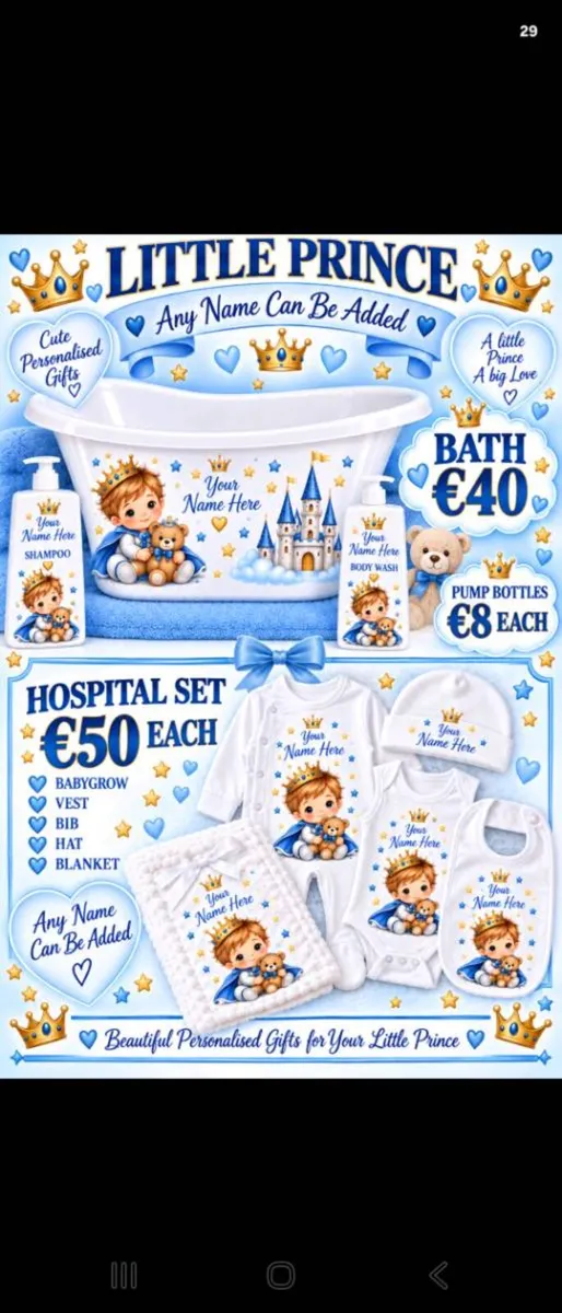Personalised candles, pjs, prints, hospital sets - Image 4