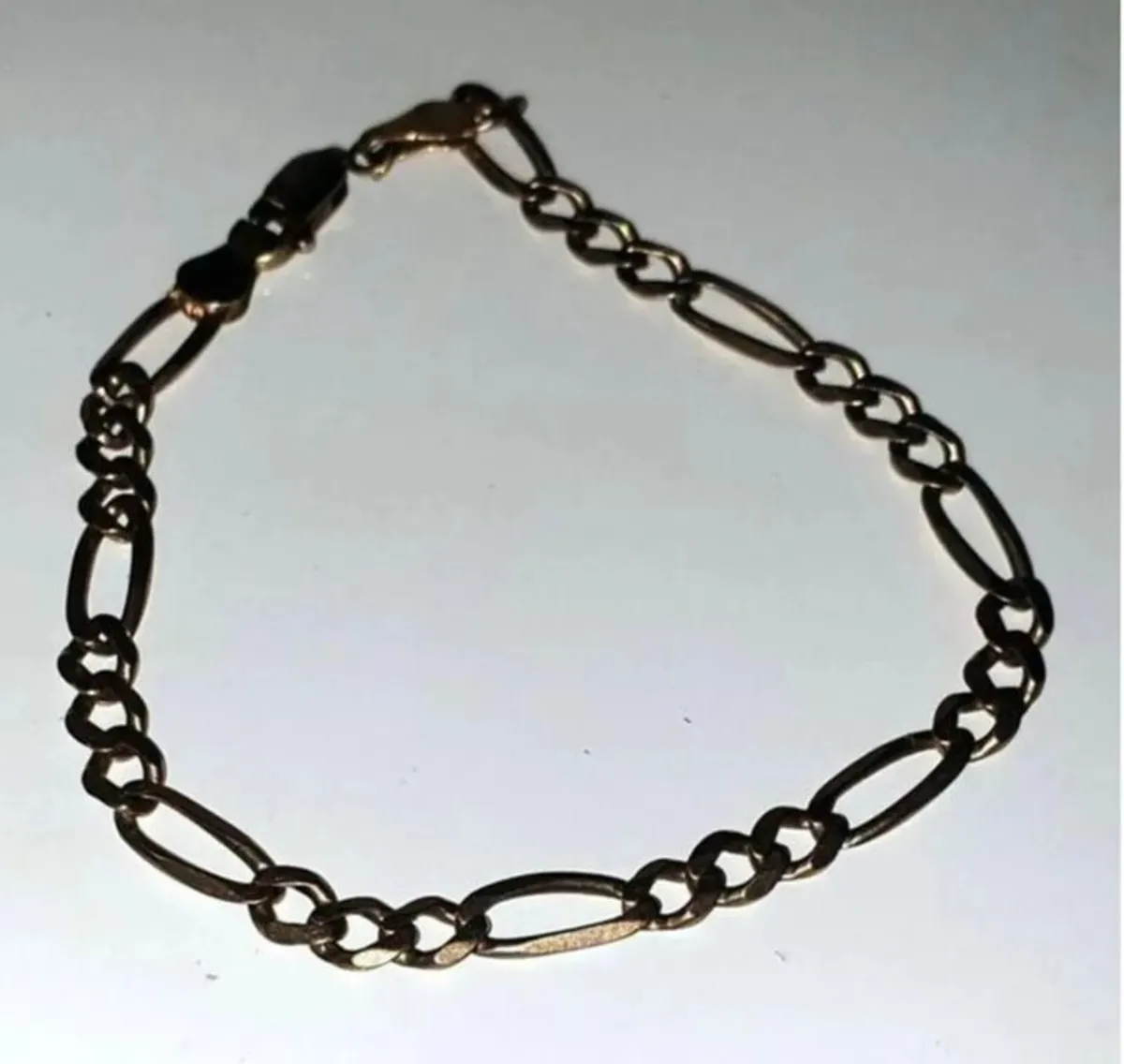 Vintage 9ct Gold Figaro Bracelet - Image 2