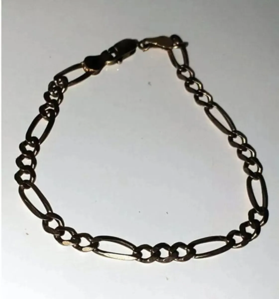 Vintage 9ct Gold Figaro Bracelet - Image 3
