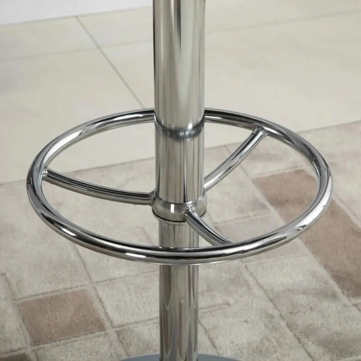 Aluminium Bar Table with Footrest Black - Image 3