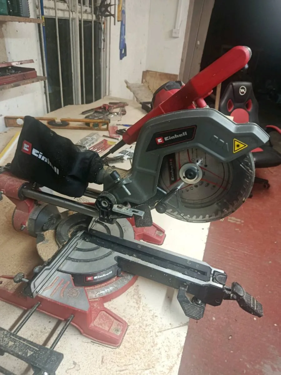 Einhell mitre saw as new - Image 2