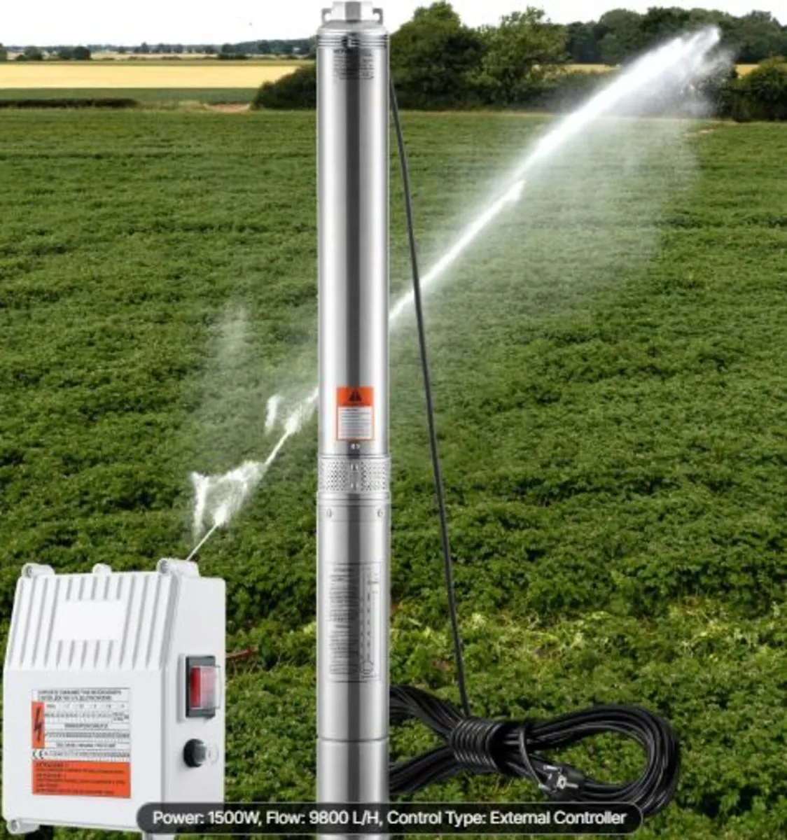 Deep Well Submersible Pump,1500W 230V 50Hz,9.8 m - Image 3
