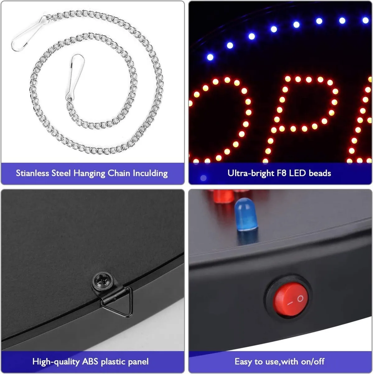 Open Sign Light Board 2 Modes LED Display - Image 4