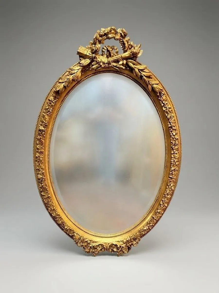 Elegant French Rococo Style Wall Mirror - Image 1