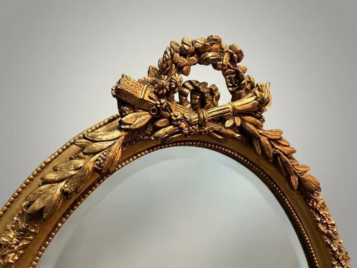 Elegant French Rococo Style Wall Mirror - Image 2