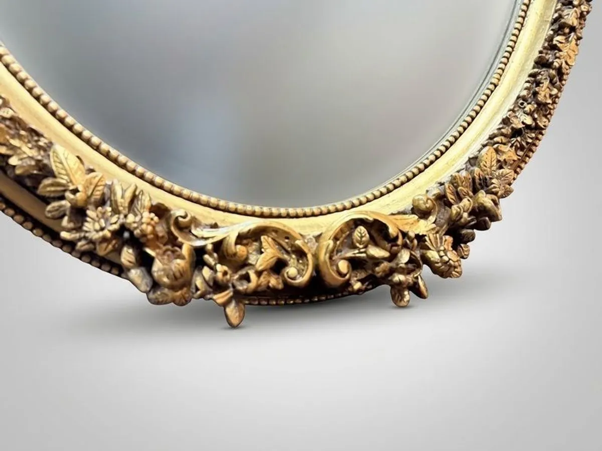 Elegant French Rococo Style Wall Mirror - Image 3