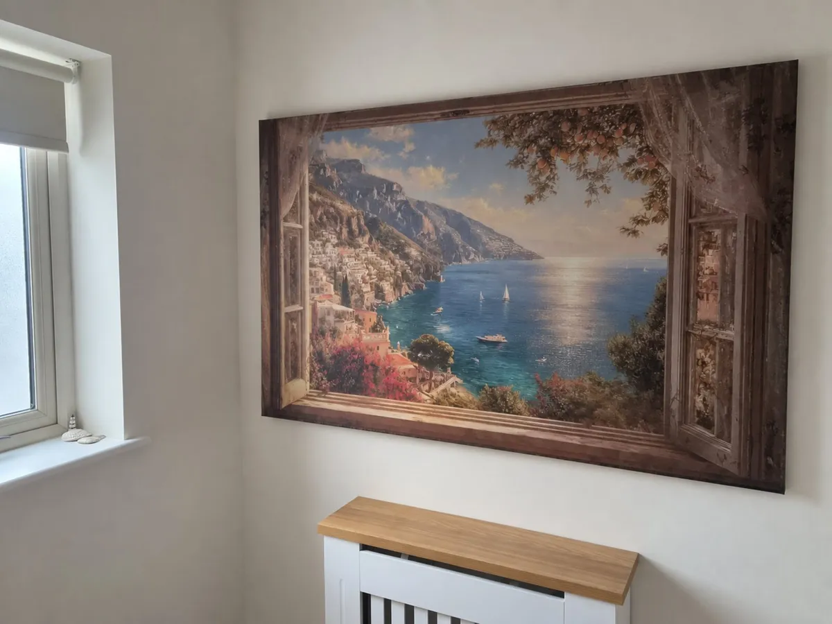 Large Amalfi Coast / Positano Canvas Wall Art - Image 1