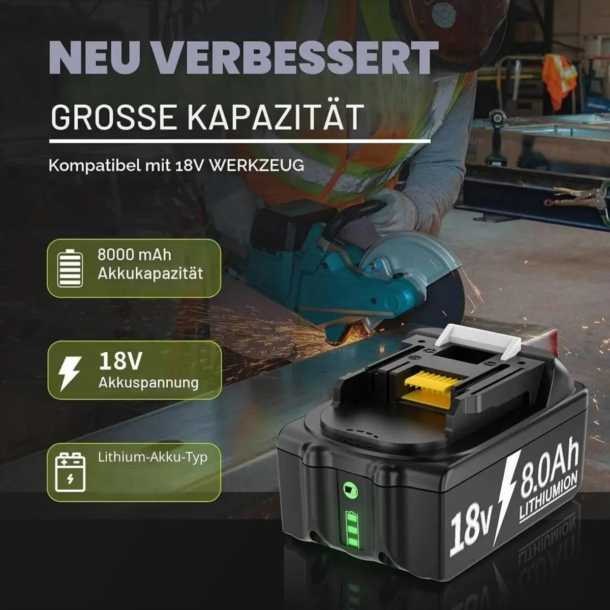 18V 7.0Ah Li-Ion Replacement Battery Pack - Image 3