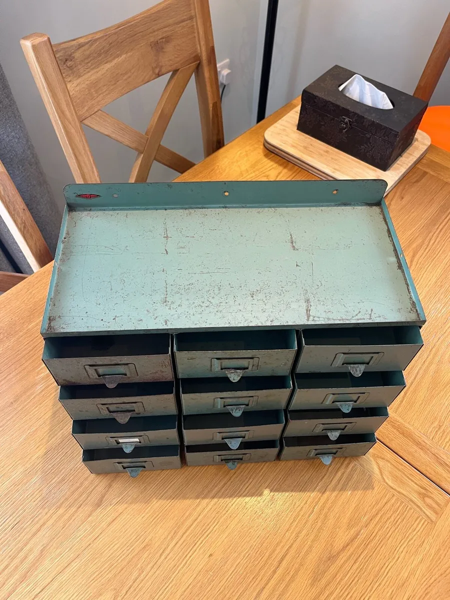 Vintage Industrial Bank Of Drawers - Image 4