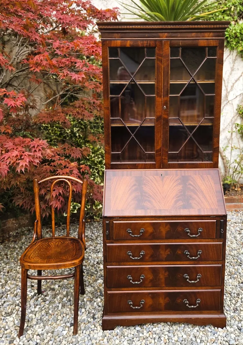 Vintage Mahogany Bureau Bookcase - Image 1