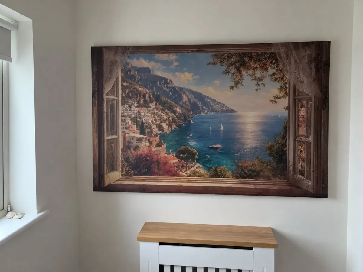 Large Amalfi Coast / Positano Canvas Wall Art - Image 2