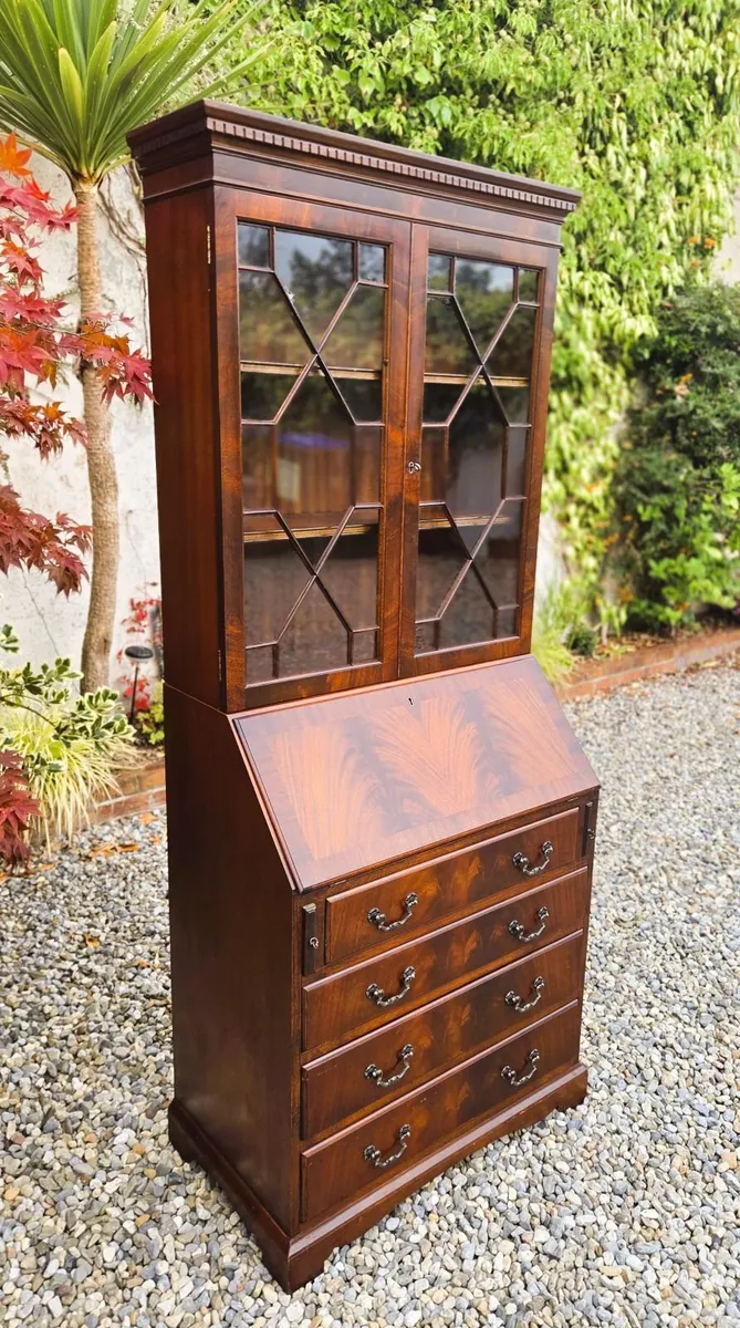 Vintage Mahogany Bureau Bookcase - Image 3