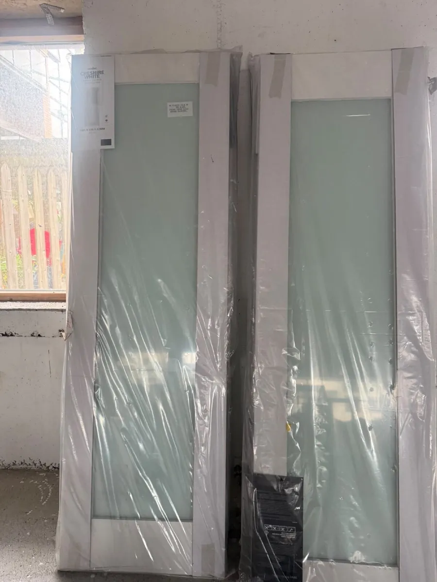 Cheshire pre glazed white panel doors - Image 1
