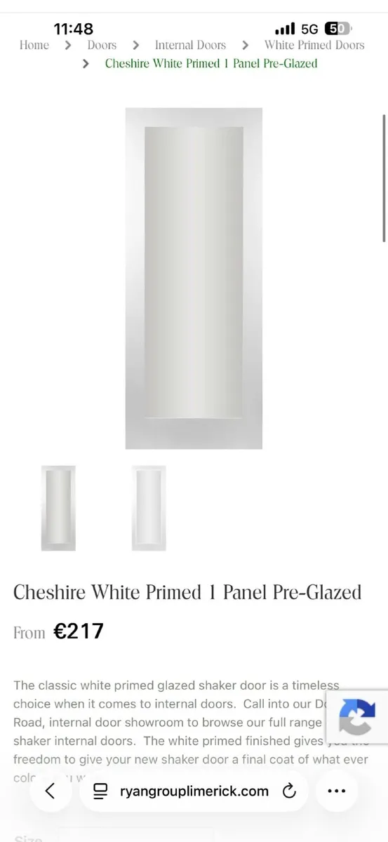 Cheshire pre glazed white panel doors - Image 2