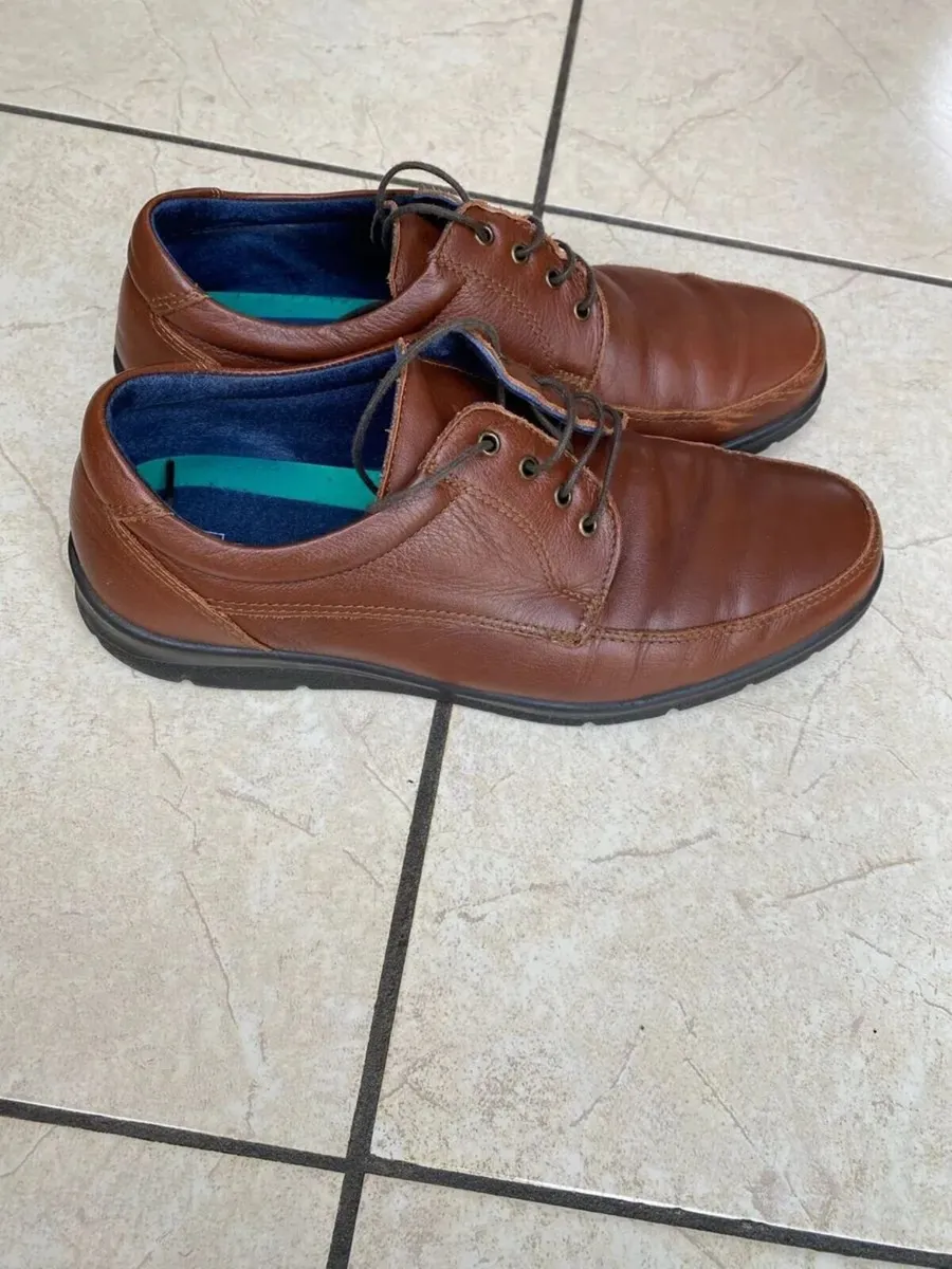 Mens Pitillos Leather Shoes, Size 43, As New - Image 1