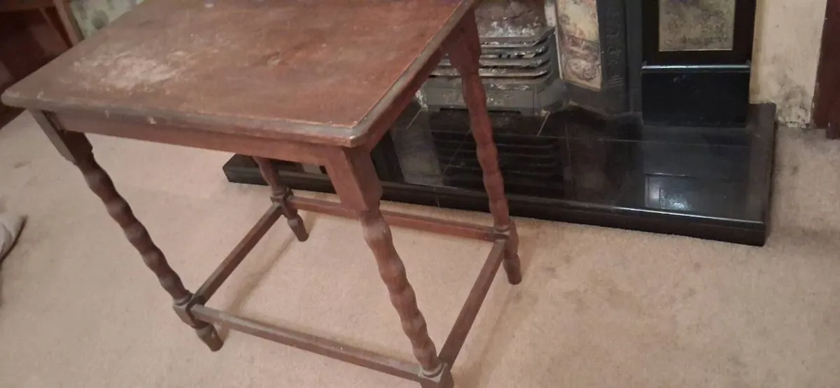 Vintage antique side table - Image 2