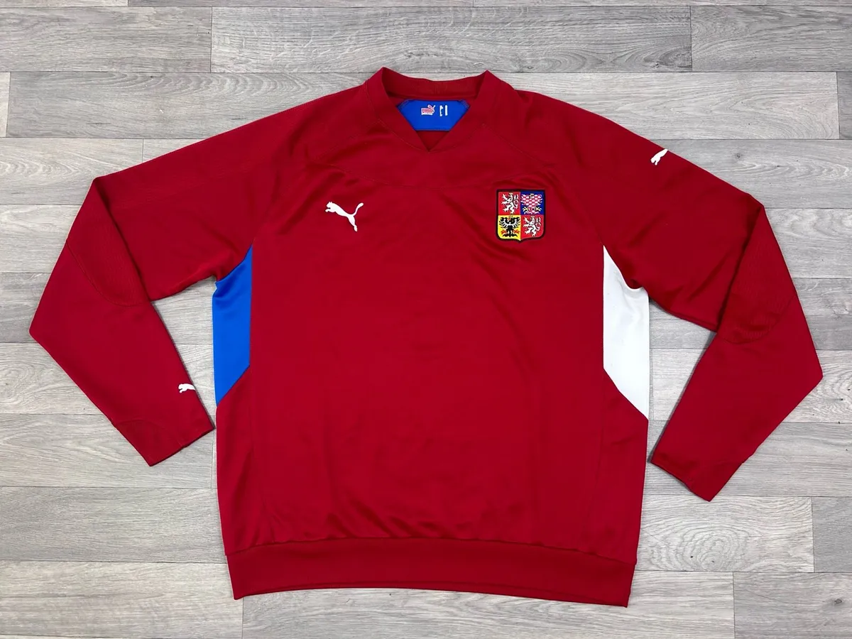 Vintage Y2K Puma Czech Republic Sweatshirt Mens XL - Image 1
