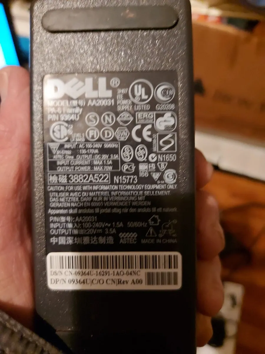 DELL AA20031 20v 3.5amp Power Adaptor - Image 1