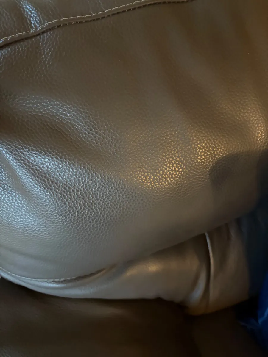 Leather couch grey - Image 2