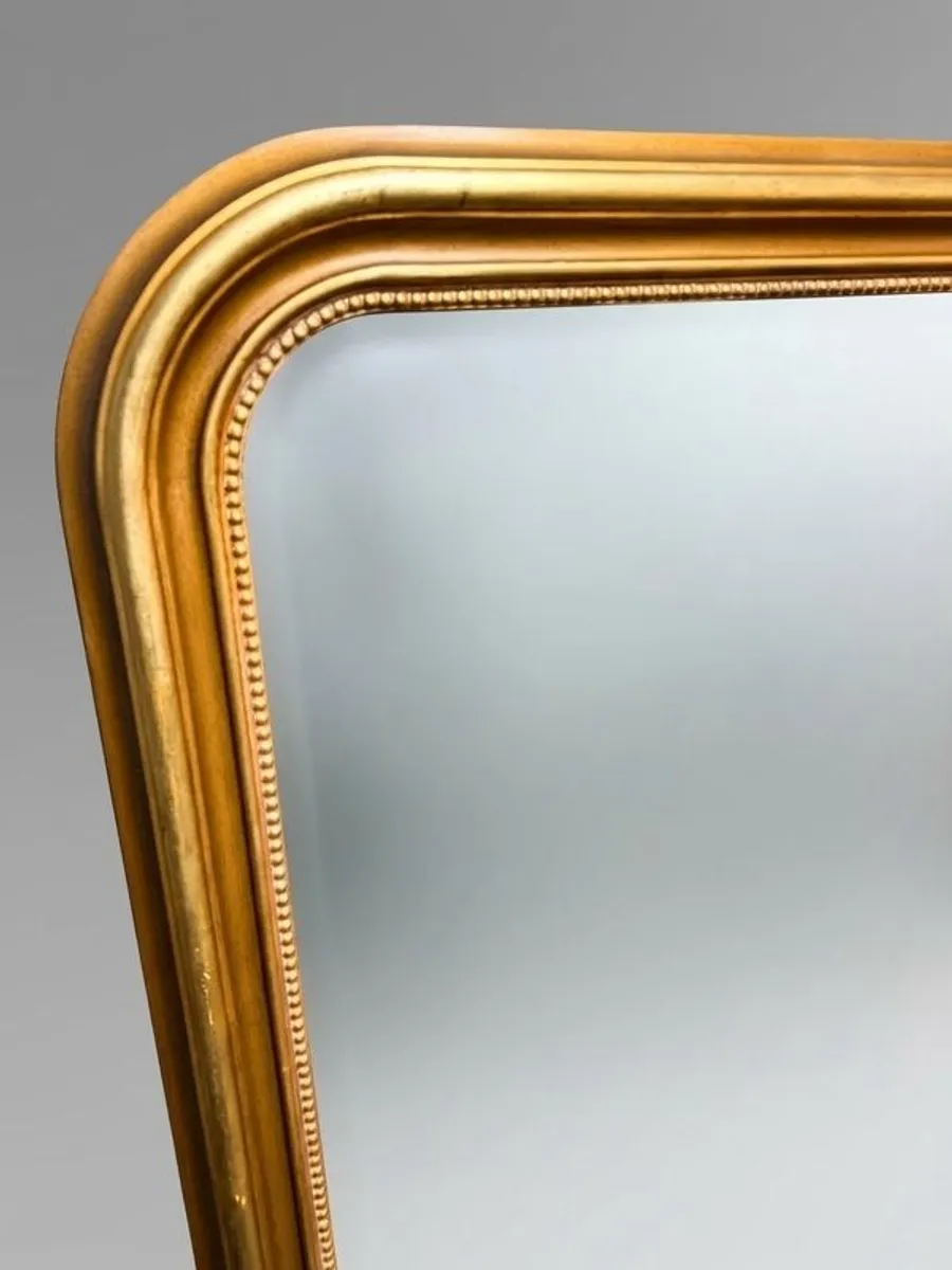 Tall Freestanding French Style Arched Giltwood Mirror - Image 2