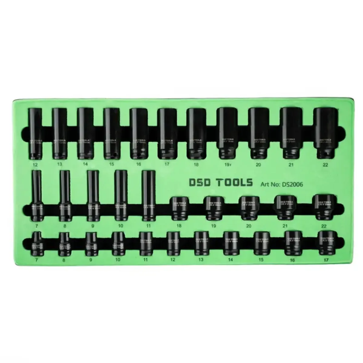 🔧 DSD TOOLS – 32PC 3/8″ DRIVE IMPACT SOCKET SET - Image 1