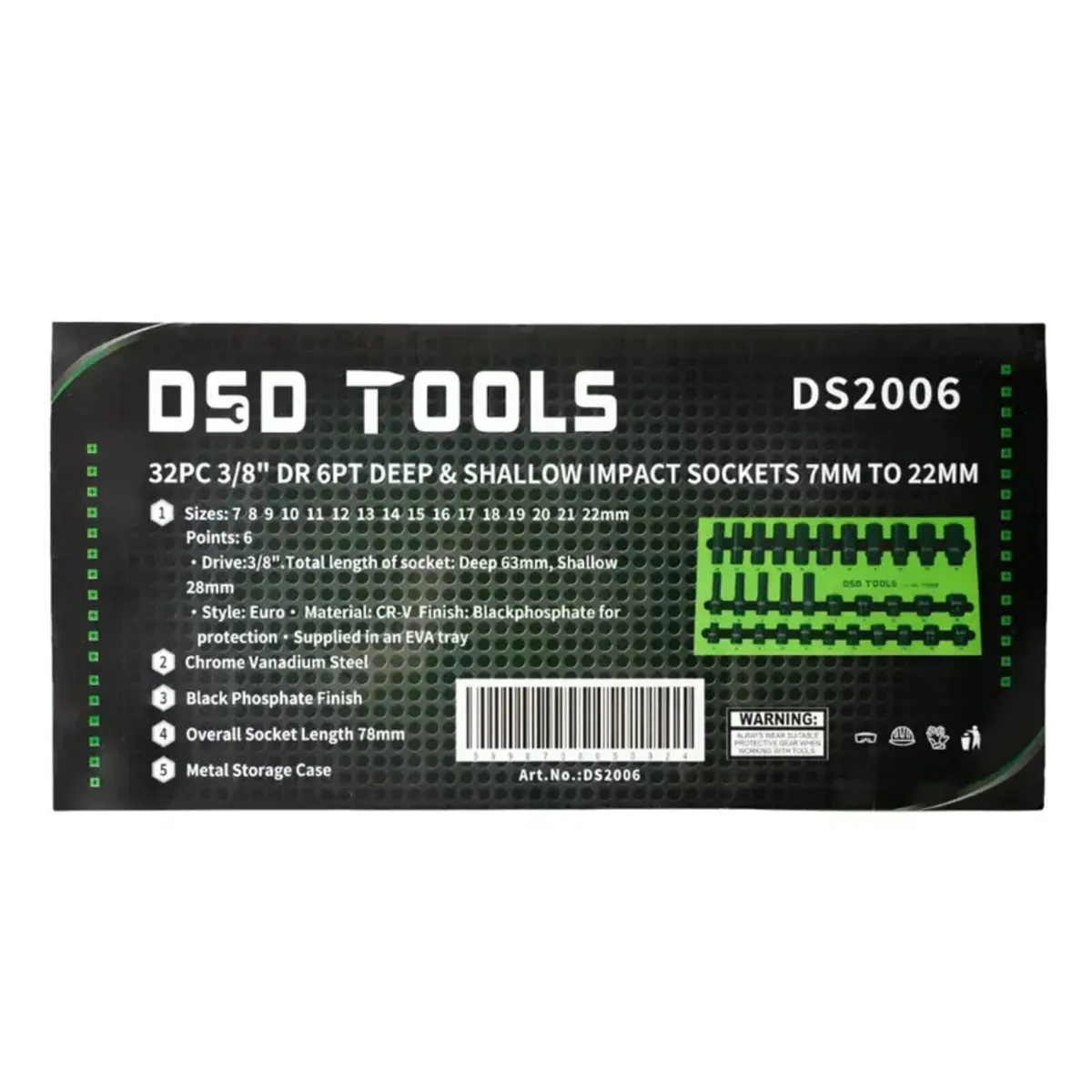 🔧 DSD TOOLS – 32PC 3/8″ DRIVE IMPACT SOCKET SET - Image 2