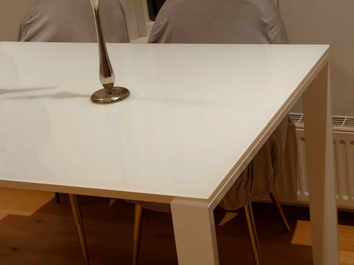 Large Extendable Glass Dining Table - Image 2