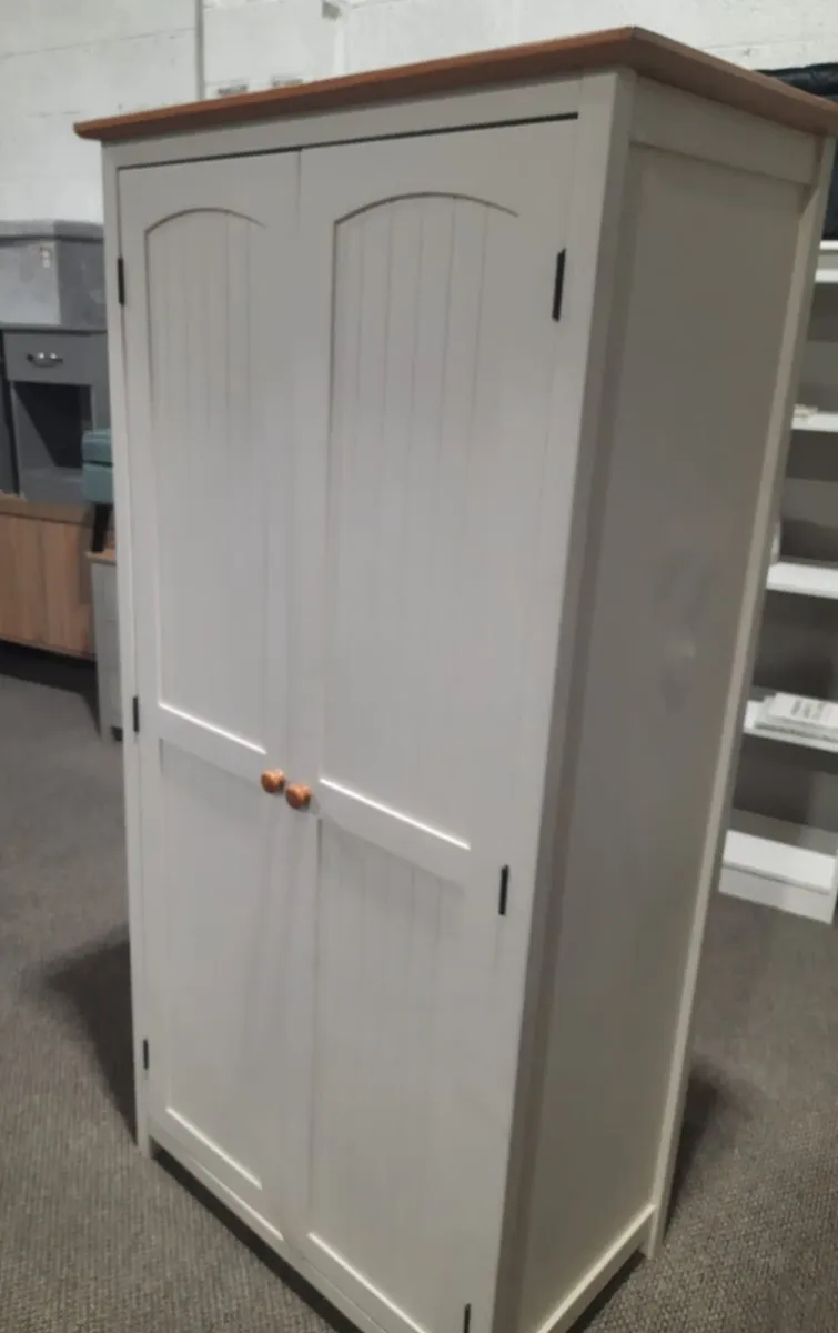 Shop display cream solid wood wardrobe - Image 1