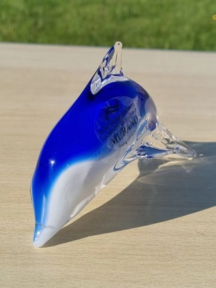Murano art glass dolphin - Image 2
