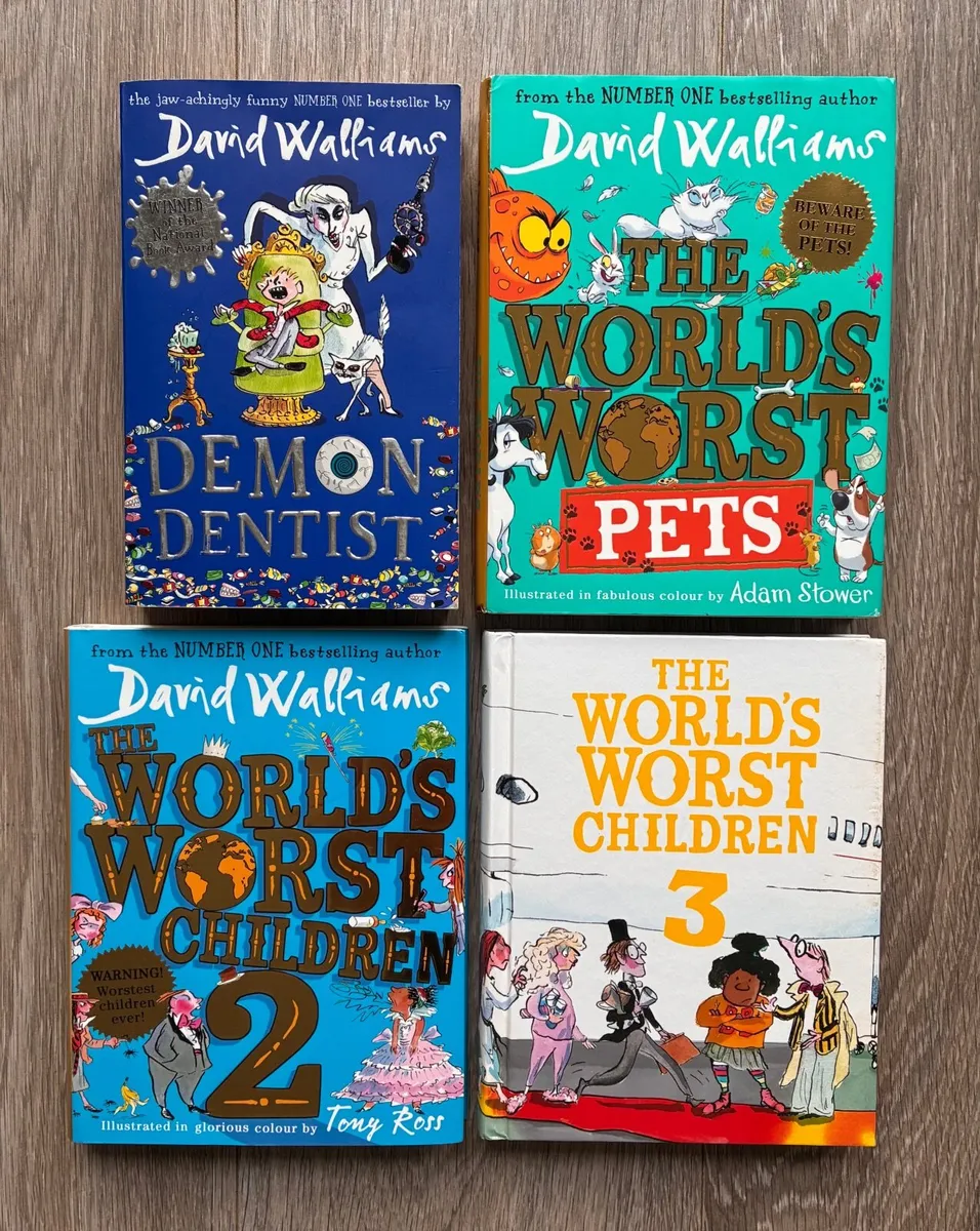 David Walliams Book Bundle - 3 Hardbacks & 1 Paper