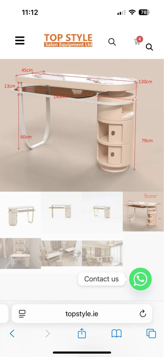 Nail Table & Reception Desk for sale - Image 2