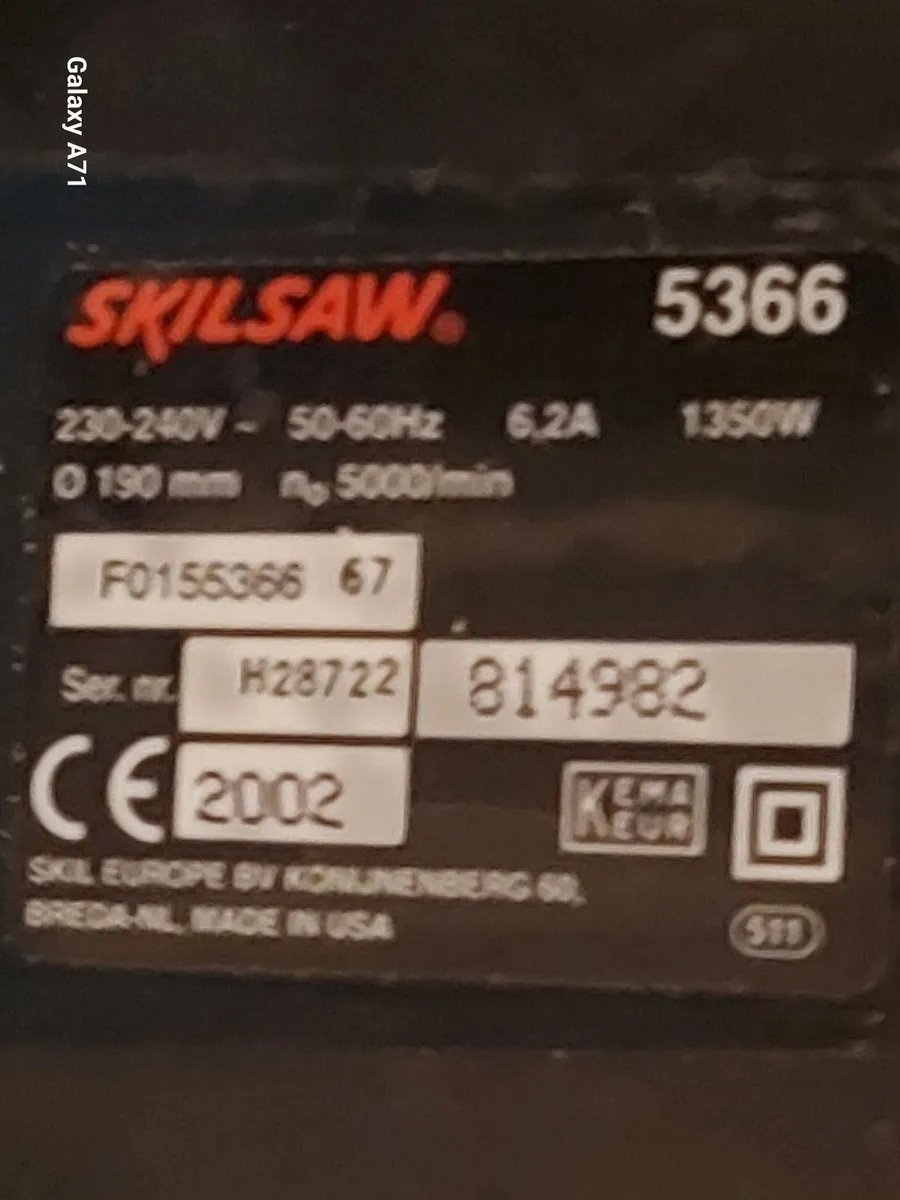 SKIL Circular SAW 5366 F0155366 67 in CARRY CASE - Image 4
