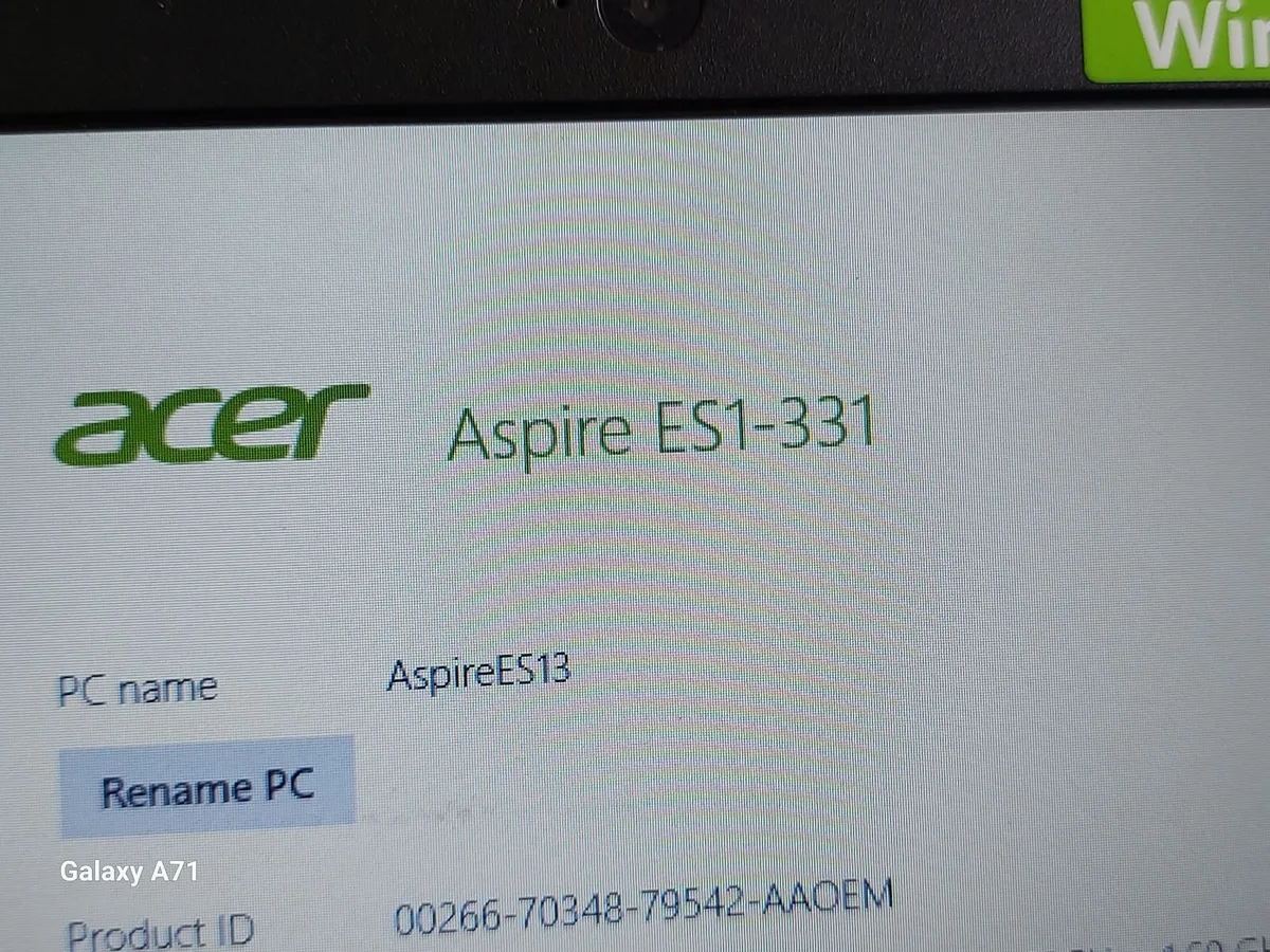 ACER Aspire Laptop ES 13, 4GB Ram, 32GB HDD, Win 8 - Image 3