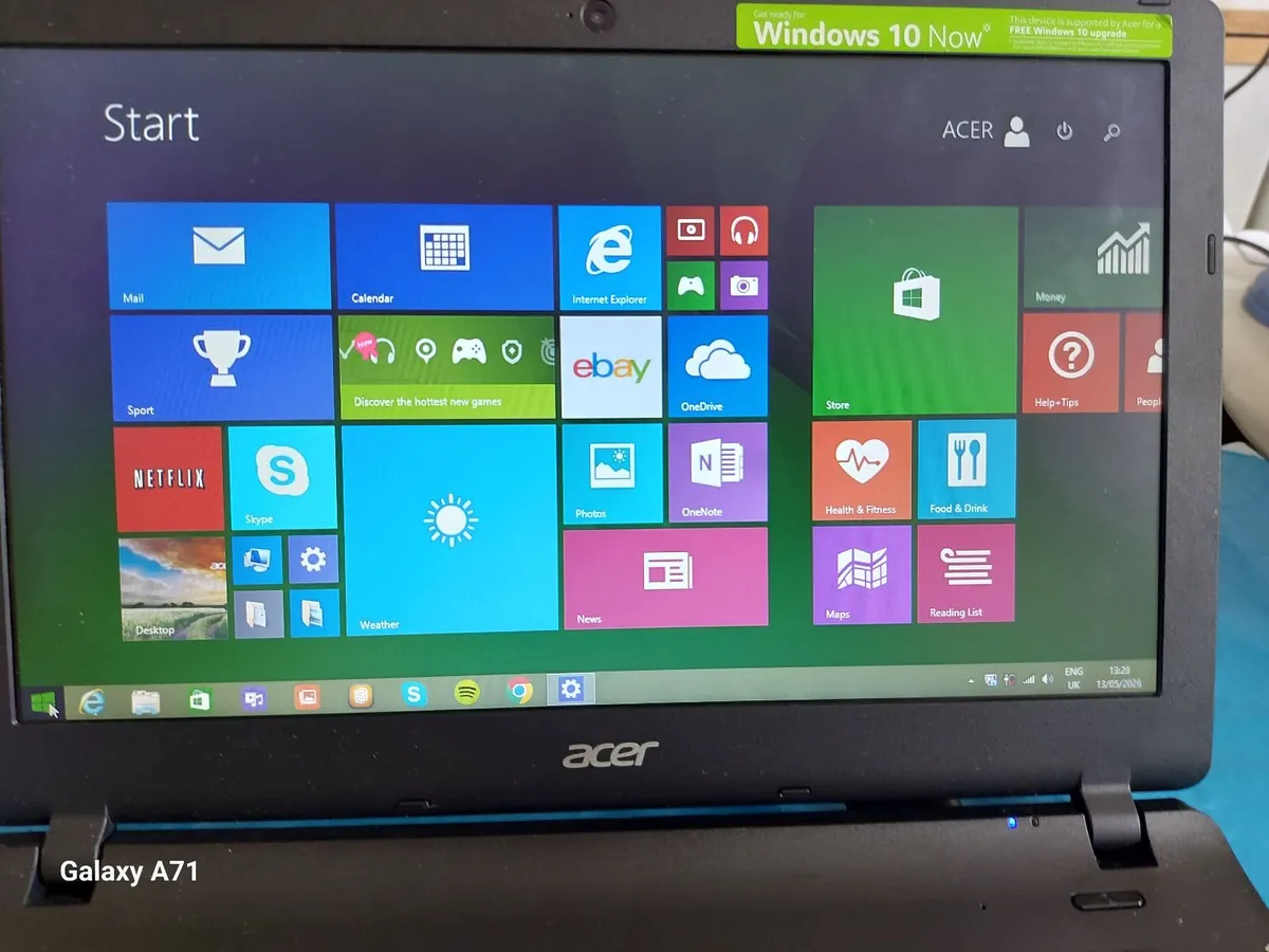 ACER Aspire Laptop ES 13, 4GB Ram, 32GB HDD, Win 8 - Image 4