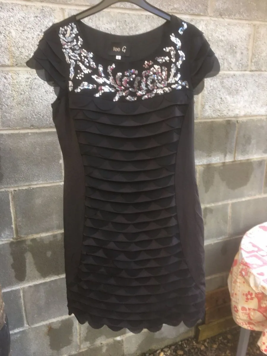 Designer Fee G Dress, Size 10, Black - Image 1