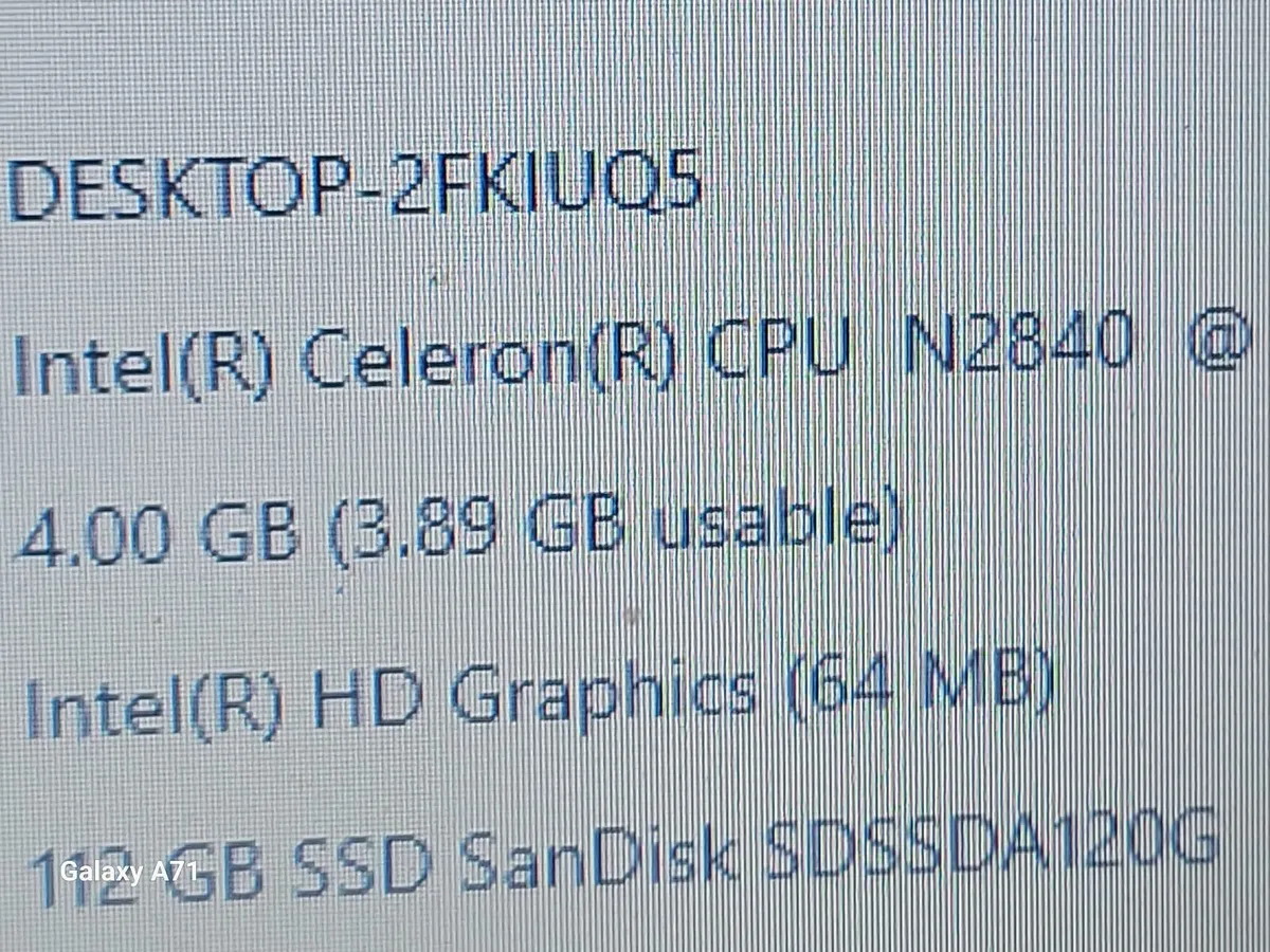 ASUS X551M Notebook Laptop, 4GB Ram, 112GB SSD, Wi - Image 2
