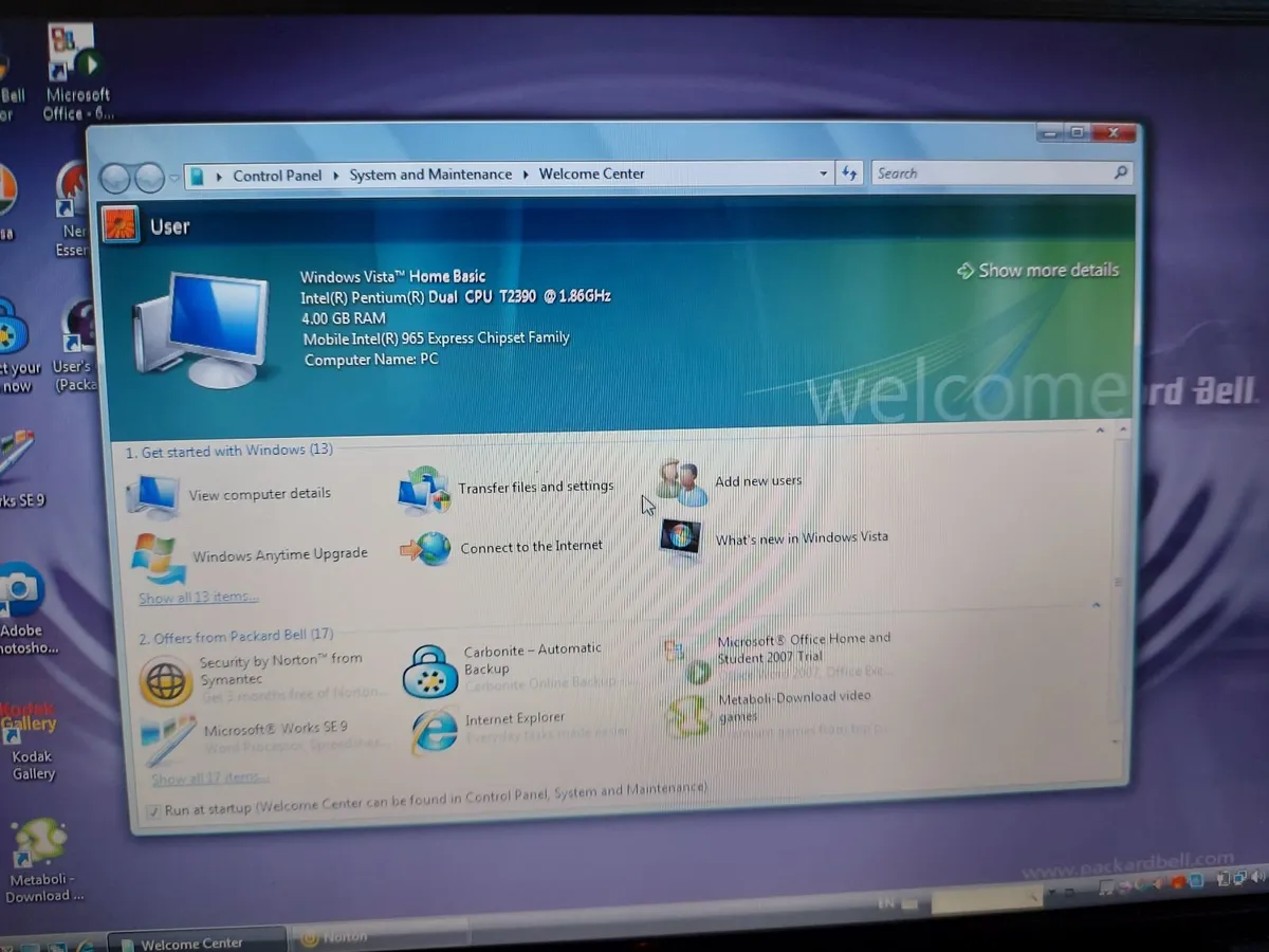 Packard Bell Easynote Laptop, 4GB, 120GB WiFi - Image 4