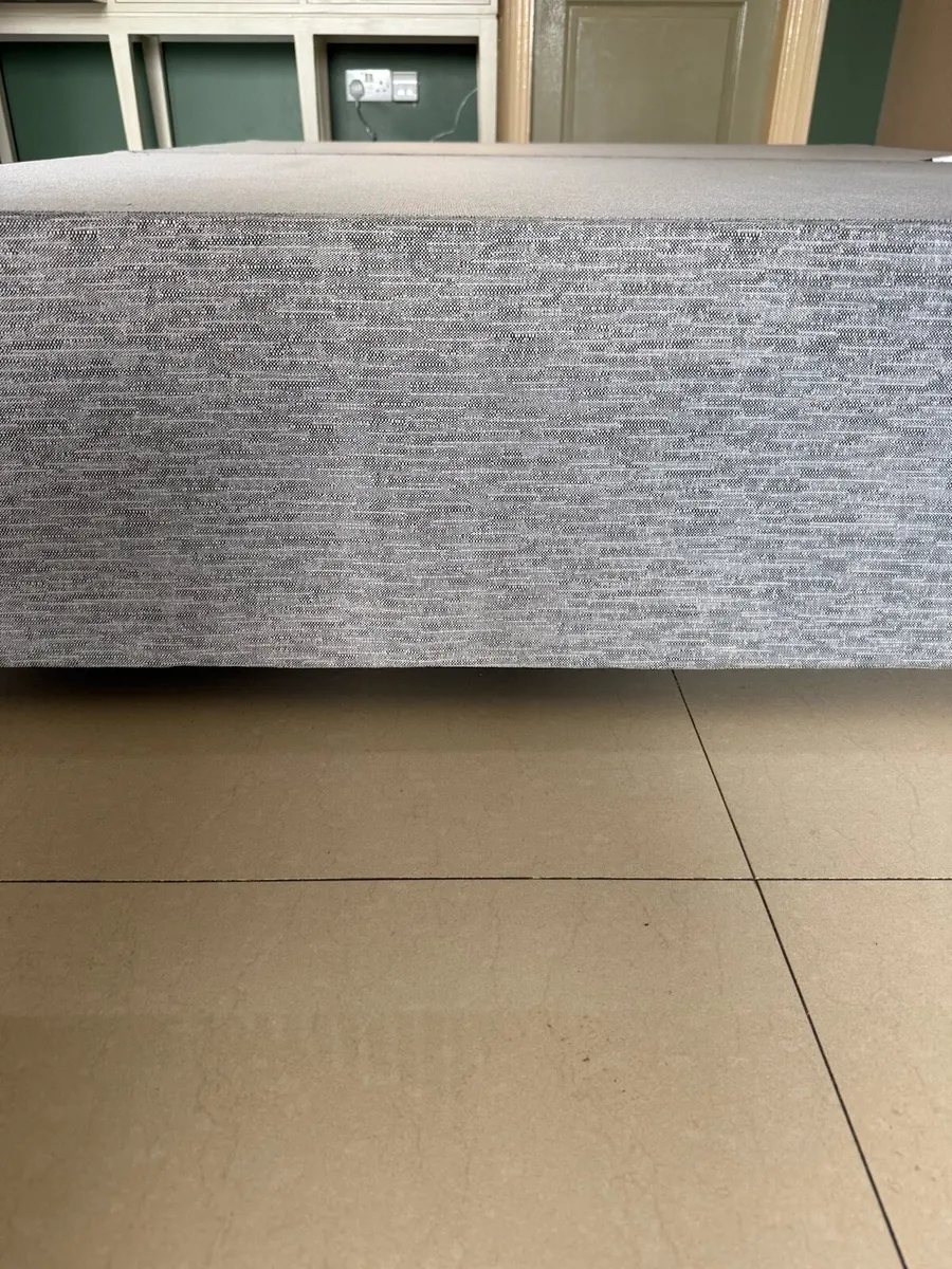 King size grey fabric divan base - Image 4