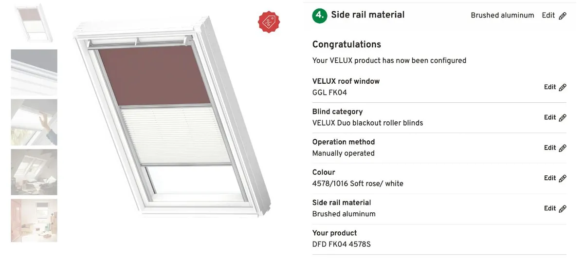 Brand new Velux duo blind - GGL FK04 - Image 2
