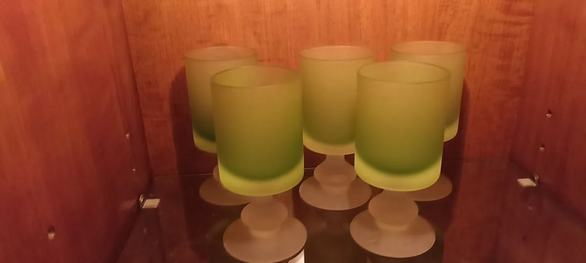 Set of  Five 1960s Murano Goblets - Image 2