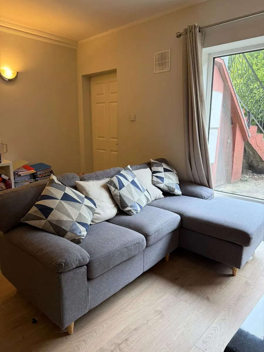 Beautiful gray , 3 seater sofa, like new - Image 2