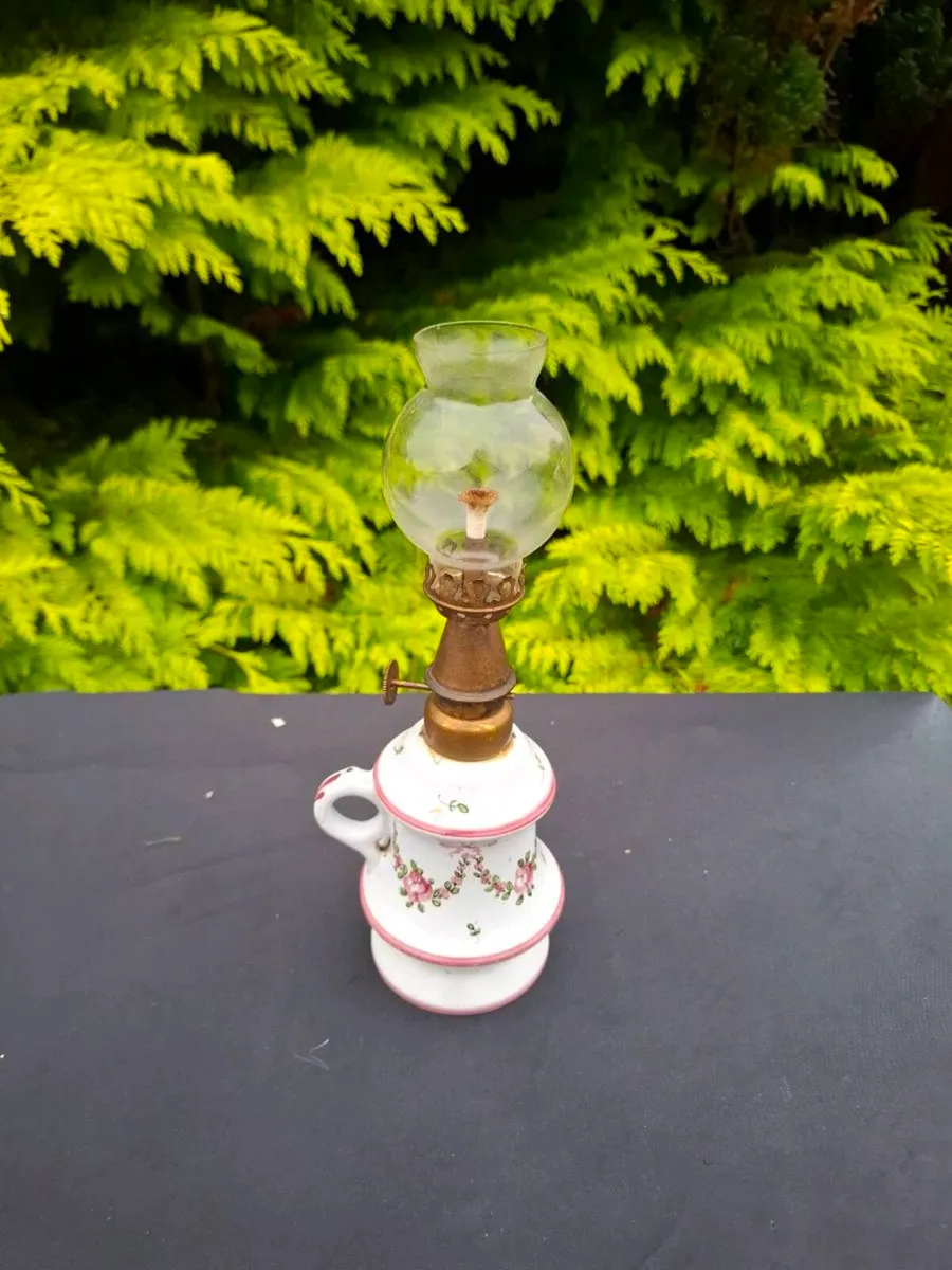 Bedside ceramic oil lamp postage possible - Image 1