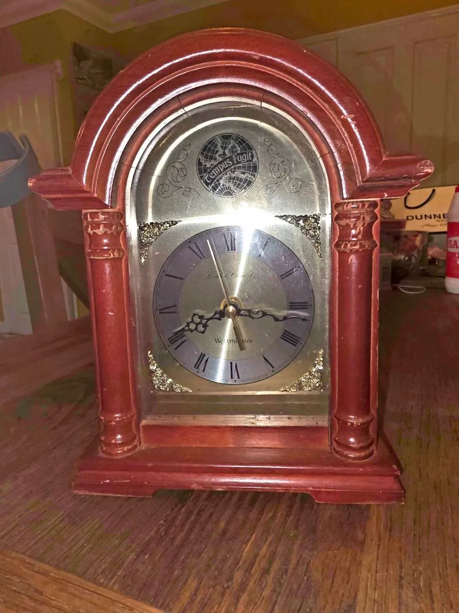 WESMINSTER MATURED OAK WOOD, Wall & Table Clock ! - Image 4