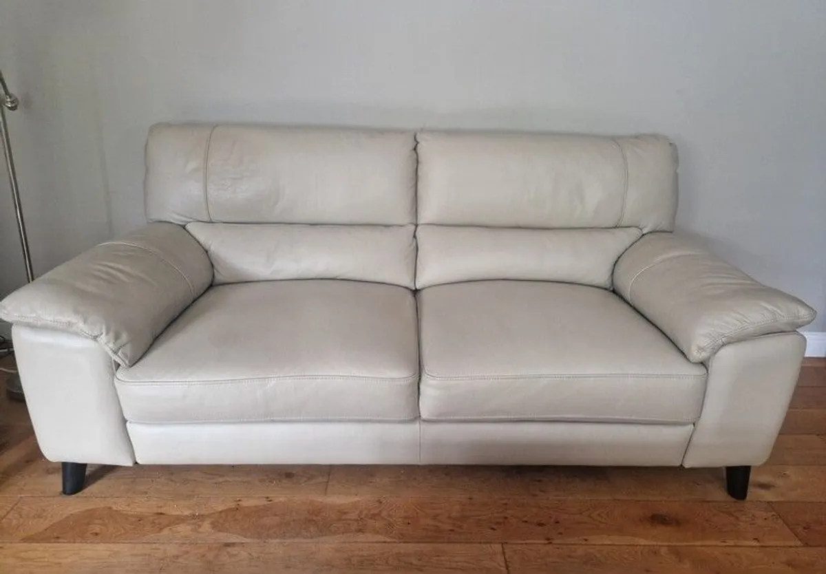 Natuzzi Leather Sofas 3 + 2 - Image 1