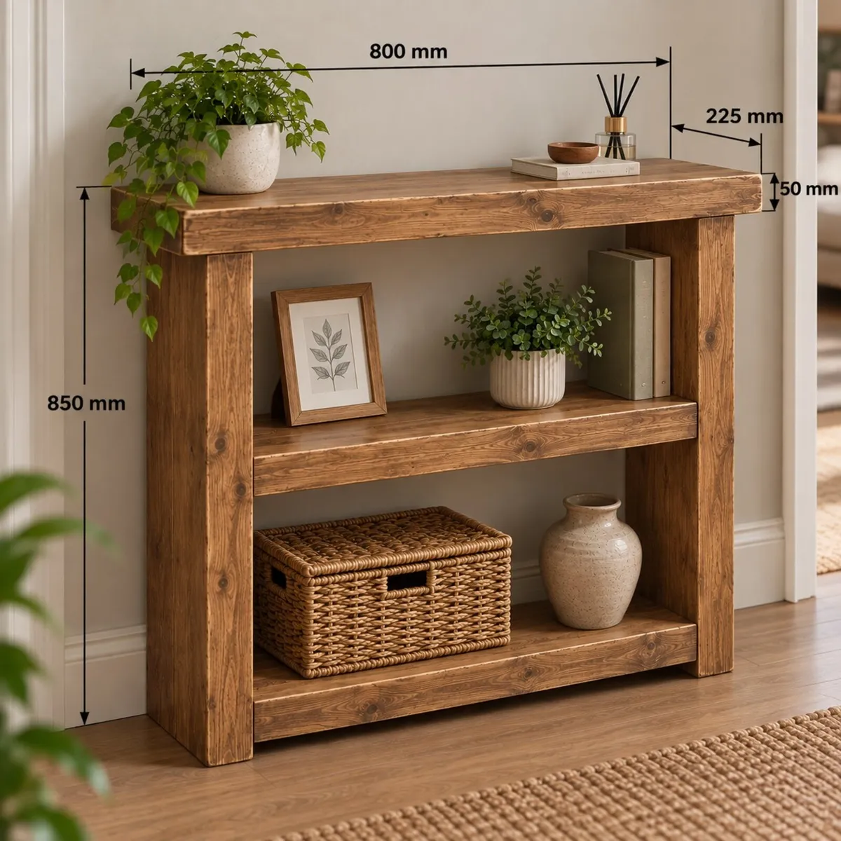 Handmade Rustic Bathroom Storage Unit - Image 2