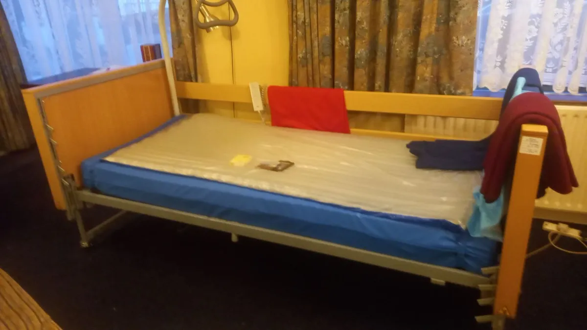 Hospital bed.